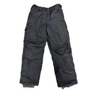 White‎ Sierra Youth Size M Snow Pants Lined Black Cargo Pocket